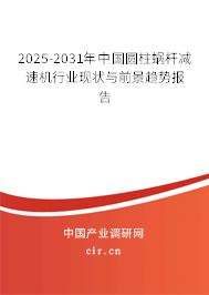 2025-2031年中國(guó)圓柱蝸桿減速機(jī)行業(yè)現(xiàn)狀與前景趨勢(shì)報(bào)告