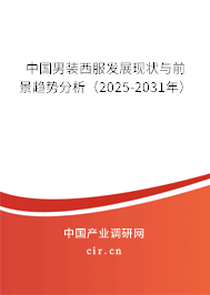 中國男裝西服發(fā)展現(xiàn)狀與前景趨勢分析（2025-2031年）