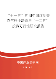“十一五”期間中國煤制天然氣行業(yè)動態(tài)與“十二五”投資可行性研究報告