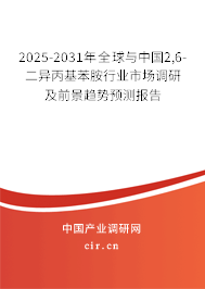 2025-2031年全球與中國2,6-二異丙基苯胺行業(yè)市場調(diào)研及前景趨勢預(yù)測報告