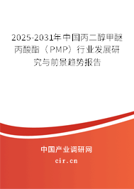 2025-2031年中國丙二醇甲醚丙酸酯（PMP）行業(yè)發(fā)展研究與前景趨勢報告