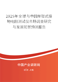 2025年全球與中國(guó)單鉗式接地電阻測(cè)試儀市場(chǎng)調(diào)查研究與發(fā)展前景預(yù)測(cè)報(bào)告