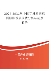 2025-2031年中國(guó)克林霉素棕櫚酸酯發(fā)展現(xiàn)狀分析與前景趨勢(shì)