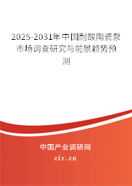 2025-2031年中國耐酸陶瓷泵市場調(diào)查研究與前景趨勢預(yù)測