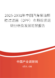 2025-2031年中國(guó)汽車柴油顆粒過(guò)濾器（DPF）市場(chǎng)現(xiàn)狀調(diào)研分析及發(fā)展前景報(bào)告