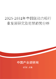2025-2031年中國氫動(dòng)力船行業(yè)發(fā)展研究及前景趨勢分析