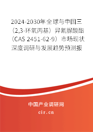 2024-2030年全球與中國三（2,3-環(huán)氧丙基）異氰脲酸酯（CAS 2451-62-9）市場現(xiàn)狀深度調(diào)研與發(fā)展趨勢預(yù)測報告