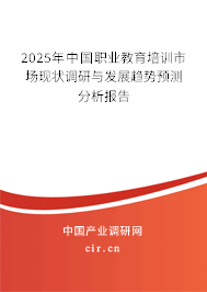 2025年中國職業(yè)教育培訓市場現(xiàn)狀調(diào)研與發(fā)展趨勢預測分析報告