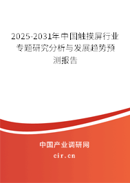 2025-2031年中國(guó)觸摸屏行業(yè)專題研究分析與發(fā)展趨勢(shì)預(yù)測(cè)報(bào)告