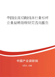 中國金屬切削機床行業(yè)標桿企業(yè)戰(zhàn)略管理研究咨詢報告