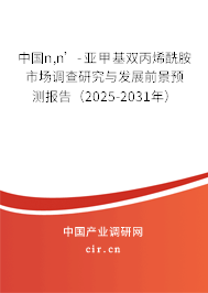中國(guó)n,n’-亞甲基雙丙烯酰胺市場(chǎng)調(diào)查研究與發(fā)展前景預(yù)測(cè)報(bào)告（2025-2031年）