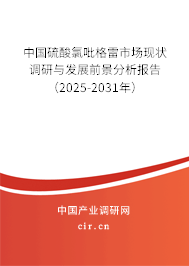 中國硫酸氯吡格雷市場現(xiàn)狀調(diào)研與發(fā)展前景分析報(bào)告（2025-2031年）