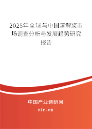 2025年全球與中國(guó)溶解漿市場(chǎng)調(diào)查分析與發(fā)展趨勢(shì)研究報(bào)告