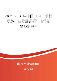 2025-2031年中國（S）-苯甘氨醇行業(yè)發(fā)展調(diào)研與市場前景預(yù)測報(bào)告