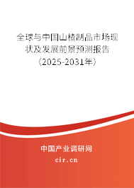 全球與中國山楂制品市場現(xiàn)狀及發(fā)展前景預(yù)測報告（2025-2031年）