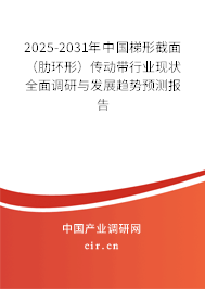 2025-2031年中國(guó)梯形截面（肋環(huán)形）傳動(dòng)帶行業(yè)現(xiàn)狀全面調(diào)研與發(fā)展趨勢(shì)預(yù)測(cè)報(bào)告