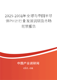 2025-2031年全球與中國半導(dǎo)體PH計行業(yè)發(fā)展調(diào)研及市場前景報告