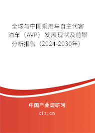 全球與中國乘用車自主代客泊車（AVP）發(fā)展現(xiàn)狀及前景分析報告（2024-2030年）