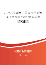 2025-2031年中國大氣污染治理技術發(fā)展現(xiàn)狀分析與前景趨勢報告