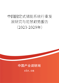 中國固定式儲能系統(tǒng)行業(yè)發(fā)展研究與前景趨勢報(bào)告（2023-2029年）
