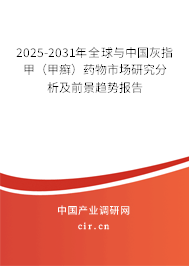 2025-2031年全球與中國(guó)灰指甲（甲癬）藥物市場(chǎng)研究分析及前景趨勢(shì)報(bào)告