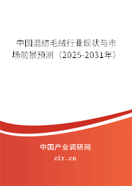 中國混紡毛絨行業(yè)現(xiàn)狀與市場前景預(yù)測（2025-2031年）