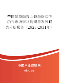 中國聚氨酯慢回彈海綿女性內(nèi)衣市場現(xiàn)狀調(diào)研與發(fā)展趨勢分析報告（2025-2031年）