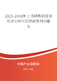 2025-2031年上海精煉銅發(fā)展現(xiàn)狀分析與前景趨勢預測報告