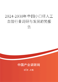 2024-2030年中國小口徑人工血管行業(yè)調(diào)研與發(fā)展趨勢報告