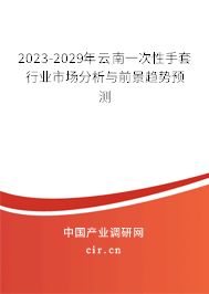 2023-2029年云南一次性手套行業(yè)市場分析與前景趨勢預測