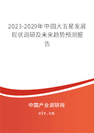 2023-2029年中國大五星發(fā)展現(xiàn)狀調(diào)研及未來趨勢預(yù)測報告