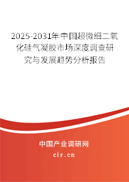 2025-2031年中國超微細二氧化硅氣凝膠市場深度調(diào)查研究與發(fā)展趨勢分析報告