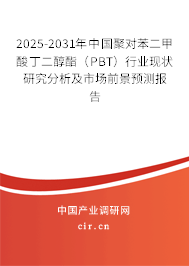 2025-2031年中國聚對苯二甲酸丁二醇酯（PBT）行業(yè)現(xiàn)狀研究分析及市場前景預測報告