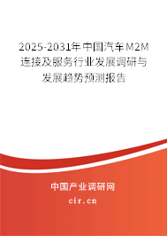 2025-2031年中國(guó)汽車M2M連接及服務(wù)行業(yè)發(fā)展調(diào)研與發(fā)展趨勢(shì)預(yù)測(cè)報(bào)告