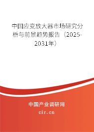 中國應(yīng)變放大器市場研究分析與前景趨勢報(bào)告（2025-2031年）
