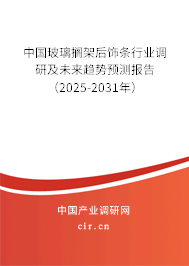 中國玻璃擱架后飾條行業(yè)調研及未來趨勢預測報告（2025-2031年）