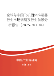 全球與中國飛機固體推進器行業(yè)市場調(diào)研及行業(yè)前景分析報告（2025-2031年）