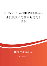 2025-2031年中國即時遞送行業(yè)發(fā)展調(diào)研與前景趨勢分析報告