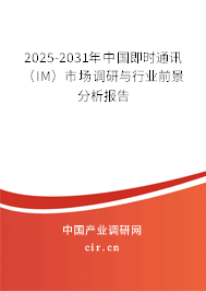 2025-2031年中國即時(shí)通訊（IM）市場調(diào)研與行業(yè)前景分析報(bào)告