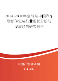 2024-2030年全球與中國汽車零部件包裝行業(yè)現(xiàn)狀分析與發(fā)展趨勢研究報告
