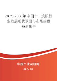 2024-2030年中國十二烷酸行業(yè)發(fā)展現(xiàn)狀調(diào)研與市場前景預(yù)測報告