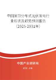 中國屋頂分布式光伏發(fā)電行業(yè)現(xiàn)狀及趨勢預(yù)測報(bào)告（2025-2031年）
