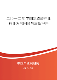 二〇一二年中國(guó)氯磺酸產(chǎn)業(yè)行業(yè)發(fā)展回顧與展望報(bào)告