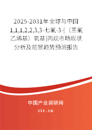 2025-2031年全球與中國(guó)1,1,1,2,2,3,3-七氟-3-[（三氟乙烯基）氧基]丙烷市場(chǎng)現(xiàn)狀分析及前景趨勢(shì)預(yù)測(cè)報(bào)告