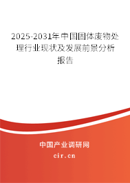 2025-2031年中國固體廢物處理行業(yè)現(xiàn)狀及發(fā)展前景分析報告