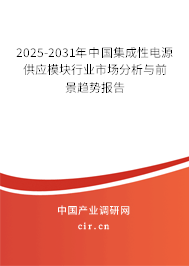 2025-2031年中國集成性電源供應模塊行業(yè)市場分析與前景趨勢報告