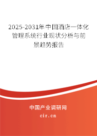 2025-2031年中國酒店一體化管理系統行業(yè)現狀分析與前景趨勢報告