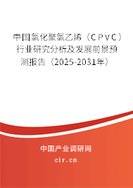 中國氯化聚氯乙烯（CPVC）行業(yè)研究分析及發(fā)展前景預(yù)測報告（2025-2031年）