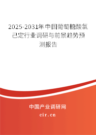 2025-2031年中國葡萄糖酸氯己定行業(yè)調(diào)研與前景趨勢預測報告