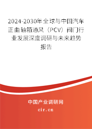 2024-2030年全球與中國汽車正曲軸箱通風(fēng)（PCV）閥門行業(yè)發(fā)展深度調(diào)研與未來趨勢報告
